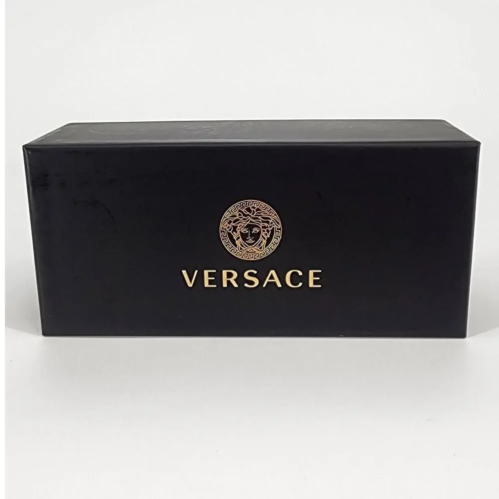 Versace Bright Pink Cutout Logo Square Sunglasses Unisex New in Box